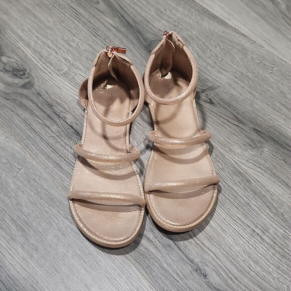 Bamboo Rose Gold Gladiator Glam Sandals - Picture 2 of 6